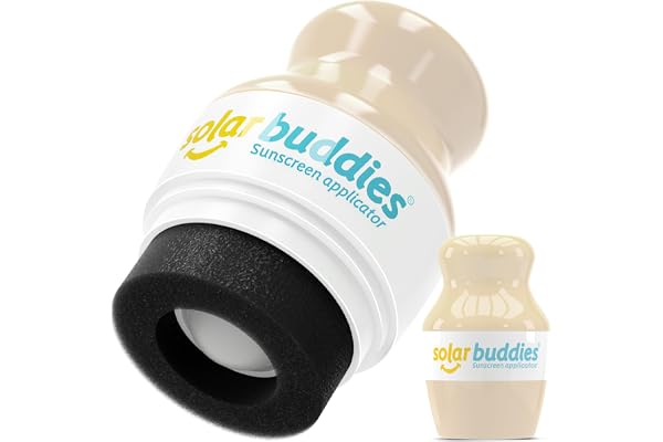 Applicateur de crème solaire Solar Buddies – Unité individuelle – Rechargeable à bille avec éponge – Crème solaire et lotions – Enfants, adultes, familles – 100 ml – Idéal voyage (Nude_N)