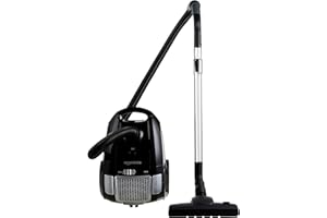 Amazon Basics Potente Aspirapolvere a Cilindro, con Sacchetto, per Pavimenti Duri e Tappeti, con Filtro HEPA e Controllo della Velocità, 700 W, 3.0 l (EU), Nero