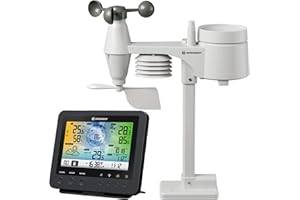 Bresser 7002580 Stazione Meteo A Colori Wi-Fi Con Sensore Professionale 5 In 1, Bianco