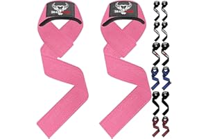 Beast Rage Gym Sangles d'haltérophilie pour fitness Sangle de support de poignet rembourrée en néoprène pour musculation, entraînement, sangle de traction, accessoires de fitness pour hommes et femmes