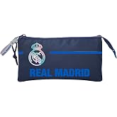 CYPBRANDS - Real Madrid, Pencil Case, Triple Pencil Case, School Supplies, Colour Grey, Official Product