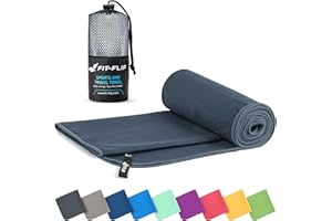 Fit-Flip Serviette Microfibre - pour Le Sport, Musculation et la Piscine - compacte, Ultra-légère et Rapidement sèche - Parfait pour Natation, Plage et Voyage