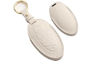 HIBEYO Keyless etui na kluczyki samochodowe pasuje do Hyundai Nowe Kona SX2 IONIQ 6 nowych Grand Prix GN7, akcesoria, skórzane, pilot zdalnego sterowania, skrzynka na klucze, etui ochronne z kółkiem