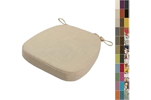 Lsjoaw 1 pezzo cuscini per sedie da cucina antiscivolo con laccetti memory foam Cuscini Sedia 43X42X33X5cm Cuscini di Seduta cuscino per sedia da pranzo,Color#2 Khaki