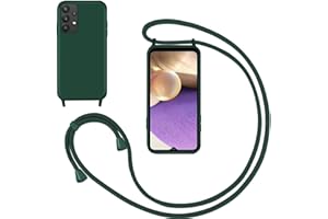 GOODCACY Silikon Handykette Handyhülle für Samsung Galaxy A52/A52S,Smartphone Necklace Hülle mit Band Schutzhülle mit Kette zum umhängen Halskette Flüssig Silikon Case für Samsung Galaxy A52/A52S,Grün