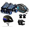 Jaspo Hail Stone Intact Shoe Skate combo (shoe skates+ helmet+knee+elbow+bag) (For age group 11-12 years)