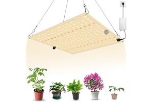 VIXKPIRR Lámparas de Cultivo 85W Espectro Completo Regulables, Luces de Crecimiento para Plantas con UV e IR LED Grow Light, 85 Watt Luz de Planta para Plantas de Interior para Verduras y Flore