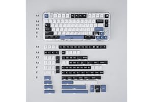 ‎SUMGSN Arctic Keycaps 175 Tasten Doubleshot PBT Keycaps Cherry Profil Keycap Set für 61/64/87/104/108 ISO ANSI Layout Kirsche Mx Schalter Mechanische Tastatur