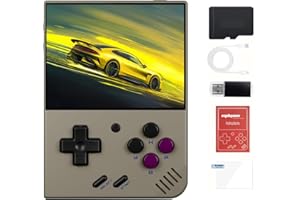 XiFanHo Miyoo Mini Plus Retro Konsole 128G, Miyoo Mini+ Handheld Spielkonsole Portable mit 20000+ Spiele, Cortex-A7 Linux-System mit 3000 mAh Unterstützt Wireless Gamepad (Grau)