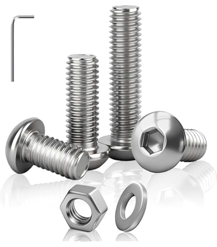 80 Vis M5x12mm Tête Ronde Hexagonale Creuse En Inox 304 – Kit Complet