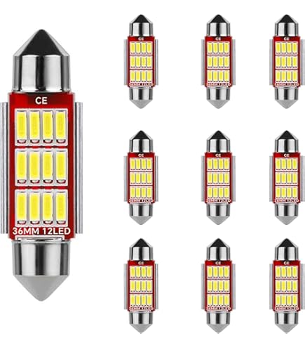 Lampadine LED C5W CANBUS 12V Per Auto | Set 2 Pezzi 38-42mm | 6000K Bianco | Per Luci Interne E Targa - Foto 5