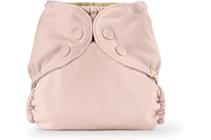 Esembly Cloth Diaper Outer, Waterproof Cloth Diaper Cover, Swim Diaper, Leak-Proof and Breathable Layer Over Prefolds, Flats or Fitteds, Reusable Diaper with Snap Closure, Size 2 (18-35lbs), Blush