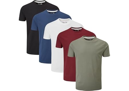 Charles Wilson Rund Krage T-shirt Paket Med 5 - Amazon Deal & Rabatt