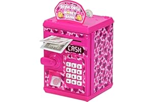 Style Girlz Digital Money Box For Girls - Electronic Kids Safe With Password - Piggy Bank With Auto-Feed - ATM Cash Savings Box For Kids Age 3 +
