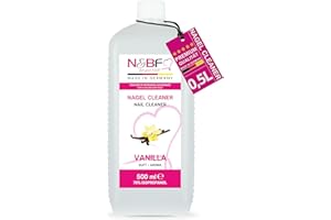 NAILS FACTORY N&BF Nagel Cleaner mit Duft 500ml – für Gelnägel – Nagelreiniger – Nail-Cleaner – 70% Isopropanol-Alkohol kosmetisch rein in Studioqualität zum Entfetten und Reinigen (Vanille)