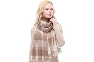 RIIQIICHY Bufanda Mujer Invierno Cuadros Pañuelos Fular Foulard Grande Pashmina Chal Fiesta Estola
