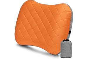 YISSVIC Camping Pillow for Sleeping Inflatable Pillow Travel with Removable Cover for Neck Lumber Support Backpacking Pillow Travel Air Pillows for Camping Hiking Backpacking Airplane Flight