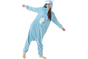 Katara Glücksbärchi-Kostüm Onesie, Schläfchen-Bärchi, Schlummer-Bärchi, Karnevals-Kostüm, Blau