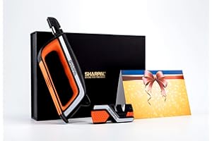 SHARPAL Pocket Knife Sharpener & Garden Tool Sharpener, Sharpening Straight and Serrated Knives, Shears, Secateurs, Axe, Lawn Mower Blade and Scissors, Combo Gift Pack w/Greeting Card