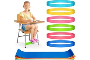 12 Pack Chair Bands for Kids with Fidgety Feet, ADHD Tools for Kids, ROOKEA Sensory Room Must Haves for Adhd Kids Fidget Chair Bands Autism Classroom Must Haves ADHD Tools for Classroom Home Chairs