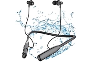LAMA Słuchawki sportowe Bluetooth 5.3, 30 godzin odtwarzania, bezprzewodowe słuchawki sportowe, redukcja szumów, słuchawki douszne z mikrofonem, pałąk na szyję, magnetyczne słuchawki douszne IPX6,