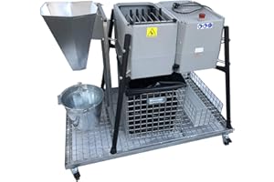 MONTIDISTRIBUZIONE Spennapolli ABS Combo. Spennatrice Elettrica a 230 V. Spiumatrice Modulare per Grandi Volatili e Piccoli Uccelli. Con Secchio, Imbuto Scannatoio, Cesto Portapiume e Cesto Portatutto