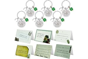 SAKNYUFO Regalo Colleghi 6 Pezzi Portachiavi idee Regalo Collega Portachiave Regalo Collega Donna Uomo Regali Natale Colleghe Amicizia Porta Chiavi Regalo per Colleghi che va via Grazie Pensione