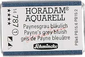 ‎SCHMINCKE Schmincke – HORADAM® AQUARELL - feinste Künstler-Aquarellfarben, 787 Paynesgrau bläulich, 14 787 043, 1/1 Näpfchen