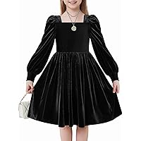 Christmas Kids Long Sleeve Dress Girls Wedding Party Pageant