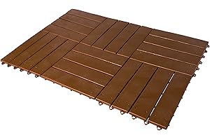 UPP juego de baldosas de jardín, fácil colocación I set de 24 baldosas, losas para patio, terraza, jardín, etc. I impermeables y antideslizantes (6 paneles, 30x30x2cm c/u)
