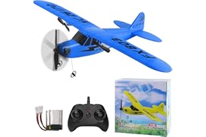 Henakmsl RC Flugzeug,2 CH Ferngesteuertes Flugzeug 2,4 GHz RC Flugzeug rtf für Anfänger, Kinder und Erwachsene,Flugzeug Spielzeug mit USB-Aufladung Blau