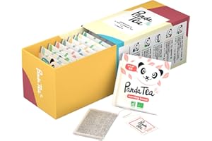 PANDA TEA Estuche de 20 bolsitas – Surtidos de 10 tés e infusiones orgánicas