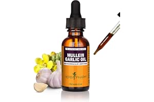 Herb Pharm Mullein Garlic Herbal Oil - Contains Calendula, Garlic, Mullein Flower, St. John's Wort, Olive Oil, 1 Ounce