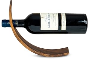 LEVANDEO Porte-Bouteille en Bois d'acacia - 28 x 7,5 cm - Idée Cadeau Naturelle - Décoration de Table - Porte-vin