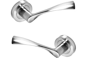 ARCO HERRAJES ARCO · Juego de manillas para puerta, acabado níquel satinado. Fabricado en aluminio