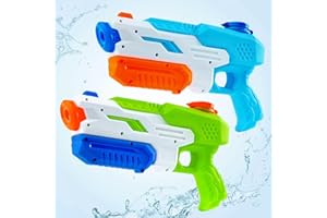 GEPROSMA GERPOSMA Pistolet a Eau Puissant Enfant 3-15 & Adulte- 2 Pack Lot Pistolet à Eau,Water Gun Gros Taille 33cm,Grand réservoir d'eau 600ml,Fusil a Eau 10M Longue Portée,Piscine d'été Jeux d Eau Jouets