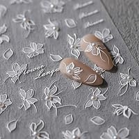 30 Blatt 3D Nagelsticker Frühling Blumen - Selbstklebende Nail Art Aufkleber Für Nägel