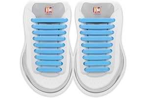 INMAKER Sznurowadła bez wiązania dla dzieci i dorosłych, elastyczne sznurowadła do sneakersów, silikonowe płaskie sznurowadła do butów do biegania