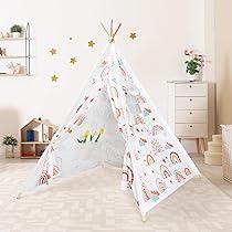 Tenda Giochi Per Bambini Con Dinosauri - Casetta In Legno Per Interno Ed Esterno, Ideale Per Regali (Verde)