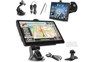 VEXNOOK 9 Inch GPS Navigator Sat Nav - 2025 Latest UK Map Sat Navs for Cars, Trucks and Buses,HD TFT Touch Screen HGV Satnav, Voice Turn Directions, Postcode Search, Lifetime Free Updates
