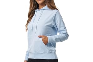 Smith & Solo Damska bluza z kapturem – bluza z kapturem, z okrągłym dekoltem, slim fit, na czas wolny, sportowa koszulka z długim rękawem, bluza treningowa