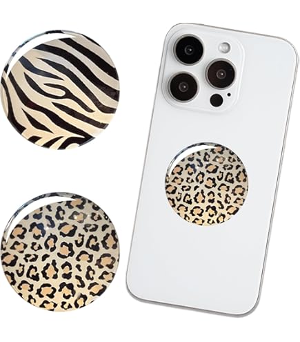 Leopard Cheetah Animal Print Initial PopSocket Avec Guadeloupe