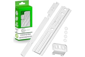 4 Set di Guide da Porta del Frigorifero da Incasso e Combinato Congelatore con Codice Originale C00312150 481231019131 per Whirlpool per Fagor per Indesit per Smeg - Garanzia di 5 Anni - ONIX TECH