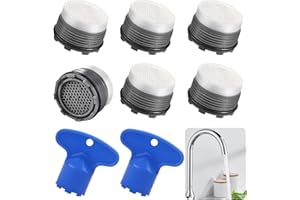 INSPUTOL 8 pezzi aeratori per rubinetti, aeratori per rubinetti filtro rubinetto aeratore M24 con 2 chiavi aeratore per bagno, cucina