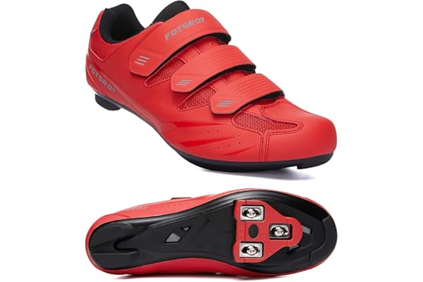 FOTGOAT Homme Chaussures de Cyclisme pour Femme, Chaussures de Peloton Compatibles Pelaton SPD Arc Look Delta avec Crampons, Unisexes Cyclisme Chaussures de Vélo Intérieur, Vélo de Route en Extérieur