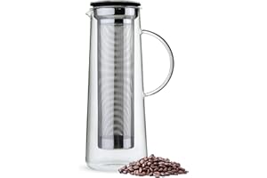 Zassenhaus 0000045017 Aroma Brew - Cafetera (8 tazas, cristal, color negro)