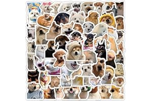 Juego de 100 pegatinas divertidas para perros, BEPSYOM pegatinas de vinilo impermeables, pegatinas estéticas para amantes de los perros (forma de perro)