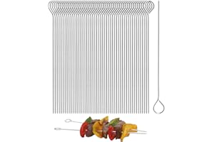 ‎POLLY ONLINE 50 Stück Rouladennadeln aus Edelstahl - 15 cm lange Grillspieße aus Edelstahl,Mehrweg-Cocktail-Sticks