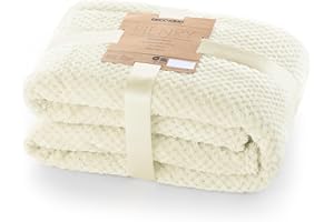 ‎DECOKING DecoKing 66140 Pikowany koc z mikrofibry 150x200 cm lekki przyjemny przytulny styl skandynawski kremowy Henry