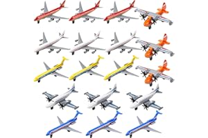 YONGNKIDS 18 Pack Diecast Planes Toys, Toy Aeroplane Set Models Incl Airlines, Glider Plane for Boy Kids 3+ Year, Model Airplane Gifts Christmas Birthday Party Favours Cake Topper Decorations Supplies
